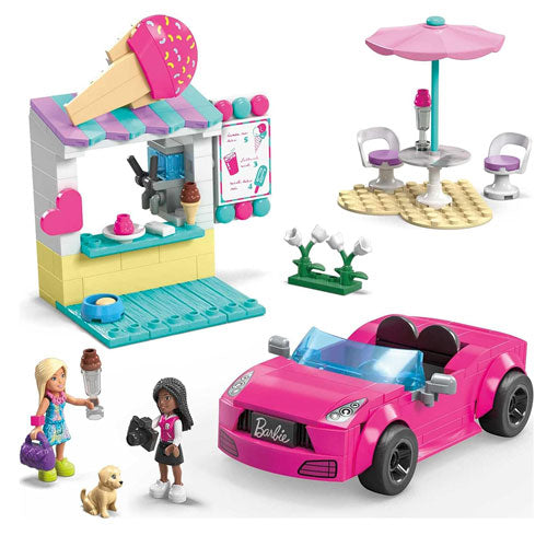 MEGA Barbie Convertible and Ice Cream Stand Playset