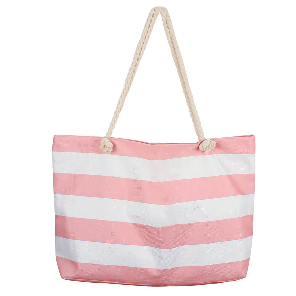 Retro Stripe Beach Bag w/ Inner Zip (70x42x15cm)