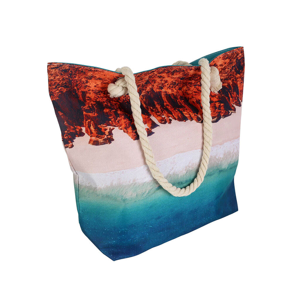 Borsa da spiaggia con zip interno (50x45x15cm)