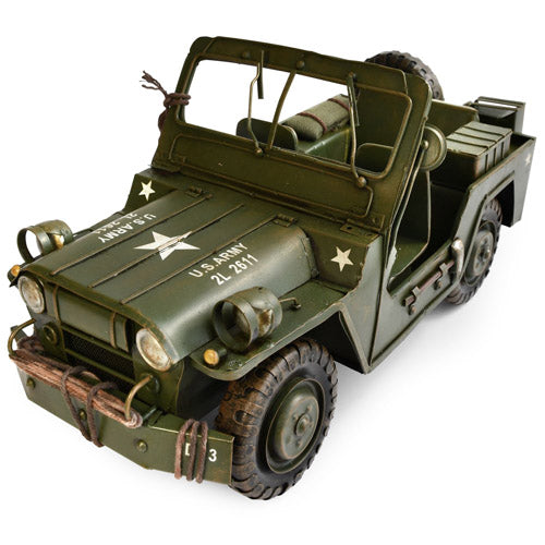 Green Army Jeep Car Ornament (38x17x18cm)