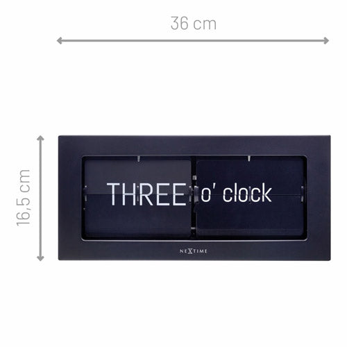 NeXtime Word Flip Table Clock (Black)