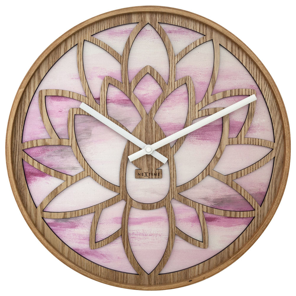 NeXtime Lotus Wall Clock 40cm (Pink)