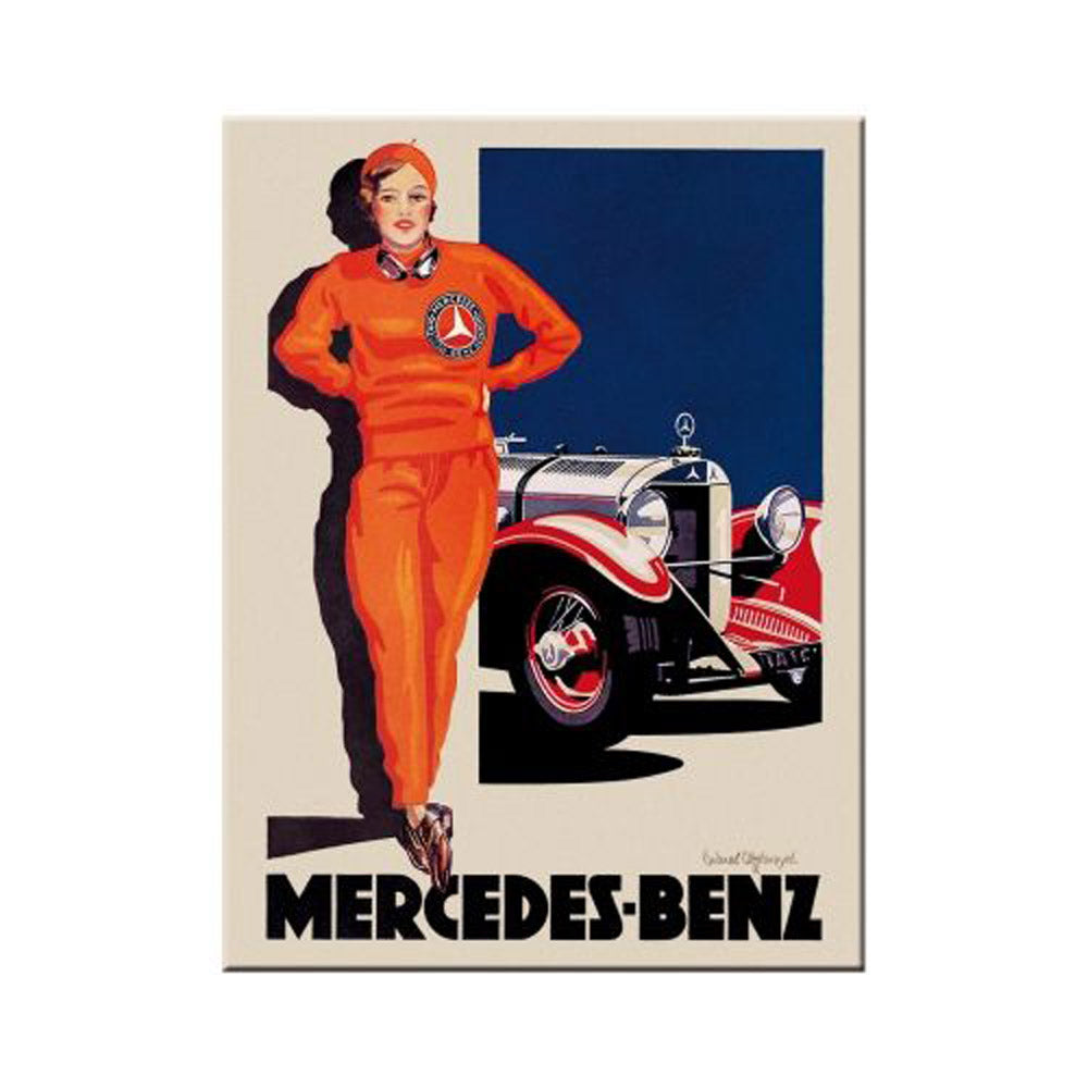 Nostalgic-Art Mercedes-Benz Woman in Red Magnet (6x8cm)