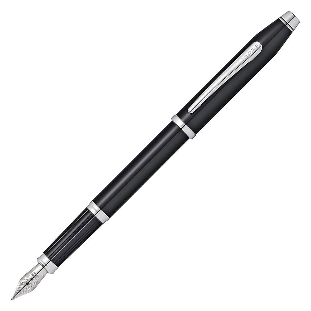 Cross Century II Black Lanquer & Chrome Fountain Pen