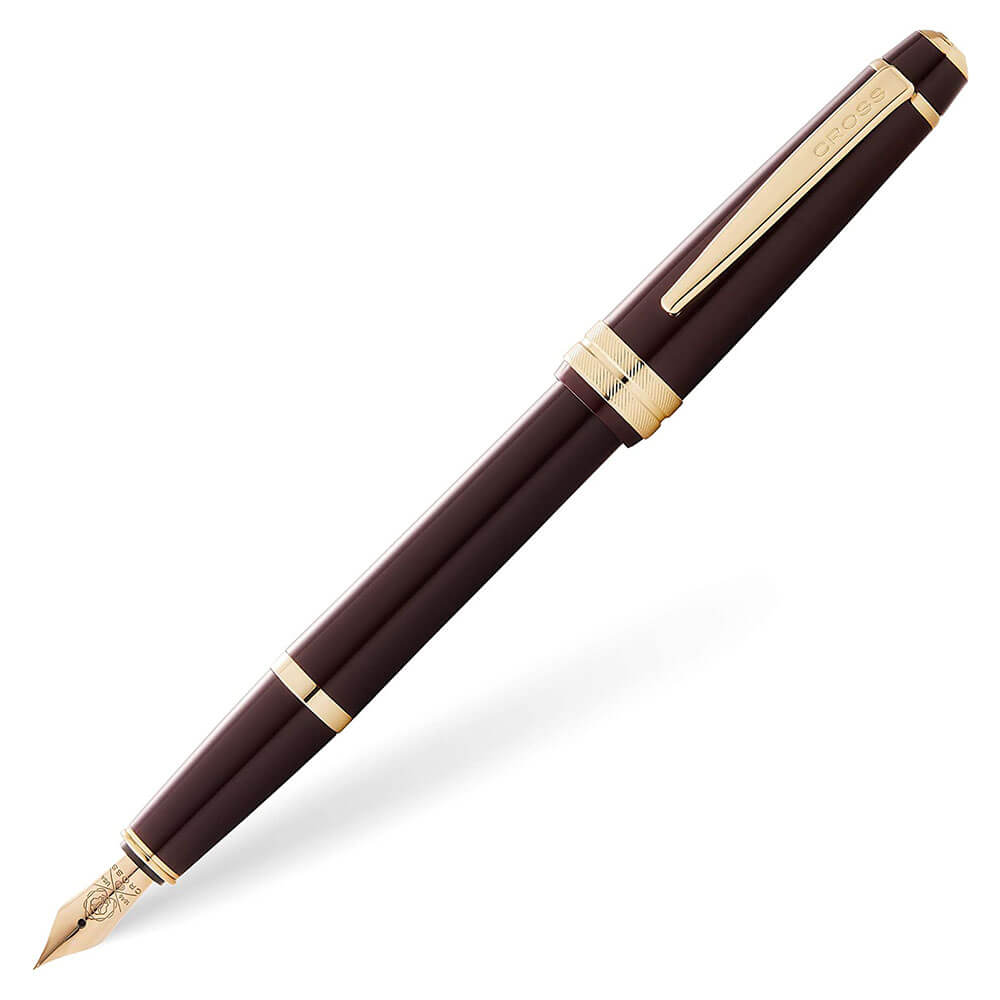 Bailey Light Gloss Fountain Pen (Bourgogne Red / Gold)