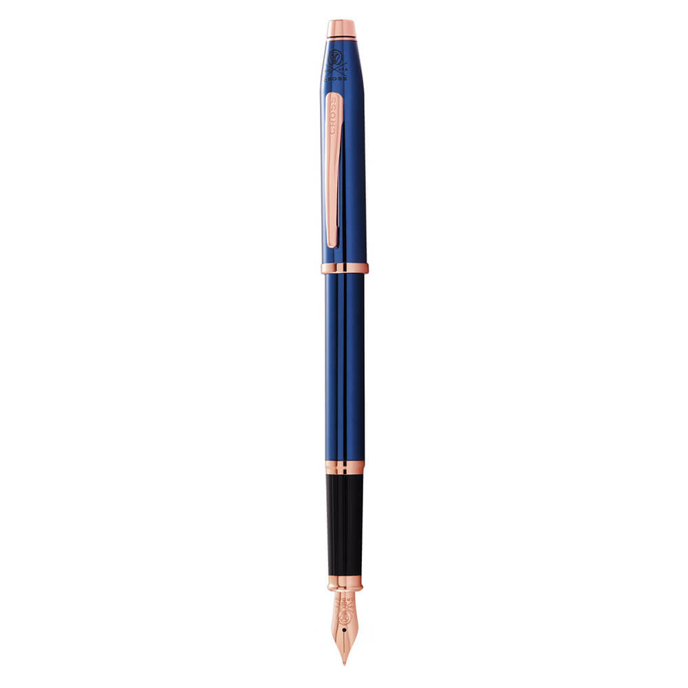 Century LL doorschijnende blue & rose gouden fontein pen