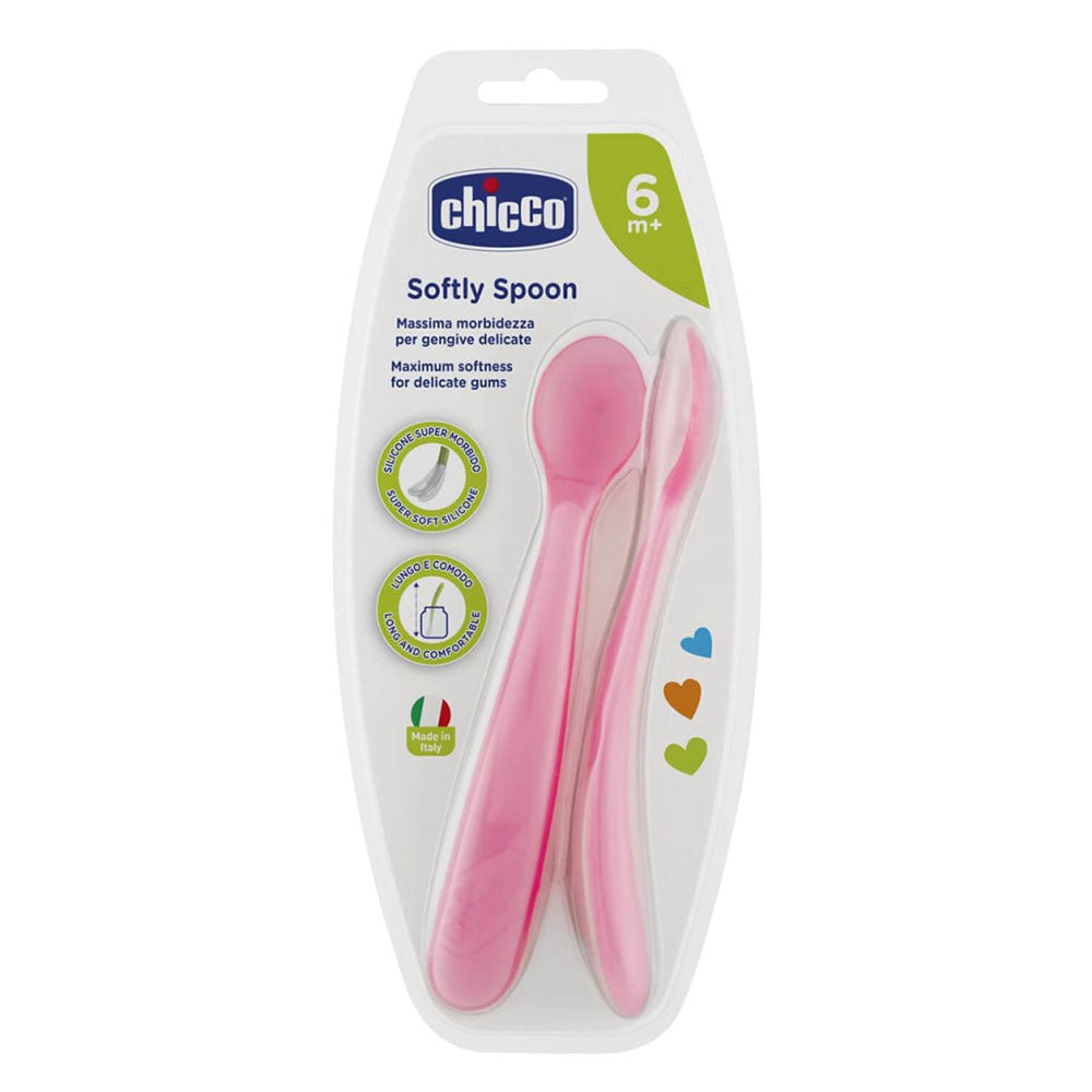 Chicco Soft Silikonowa łyżka 6m+ 2pk