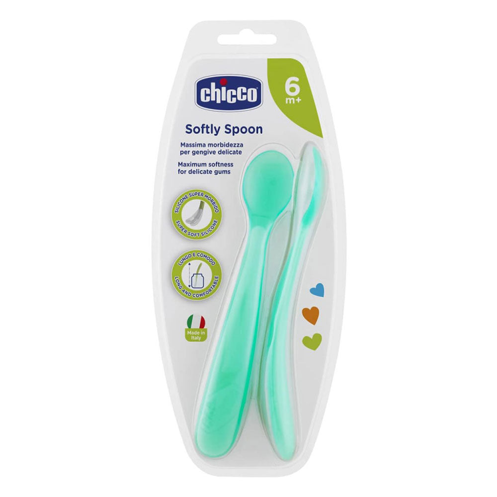 Chicco morbido cucchiaio di silicone 6m+ 2pk