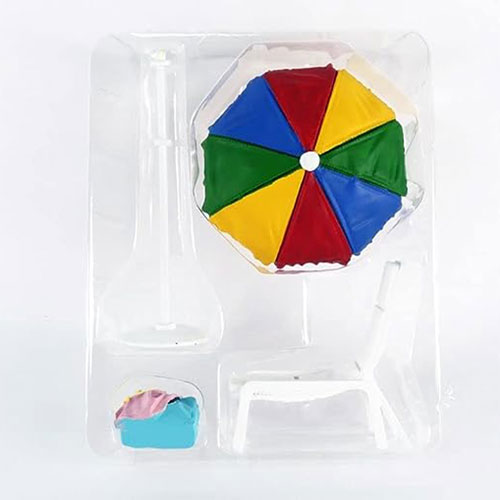 Beach Chair Duffle Bag & Umbrella 1:18 Scale Pack