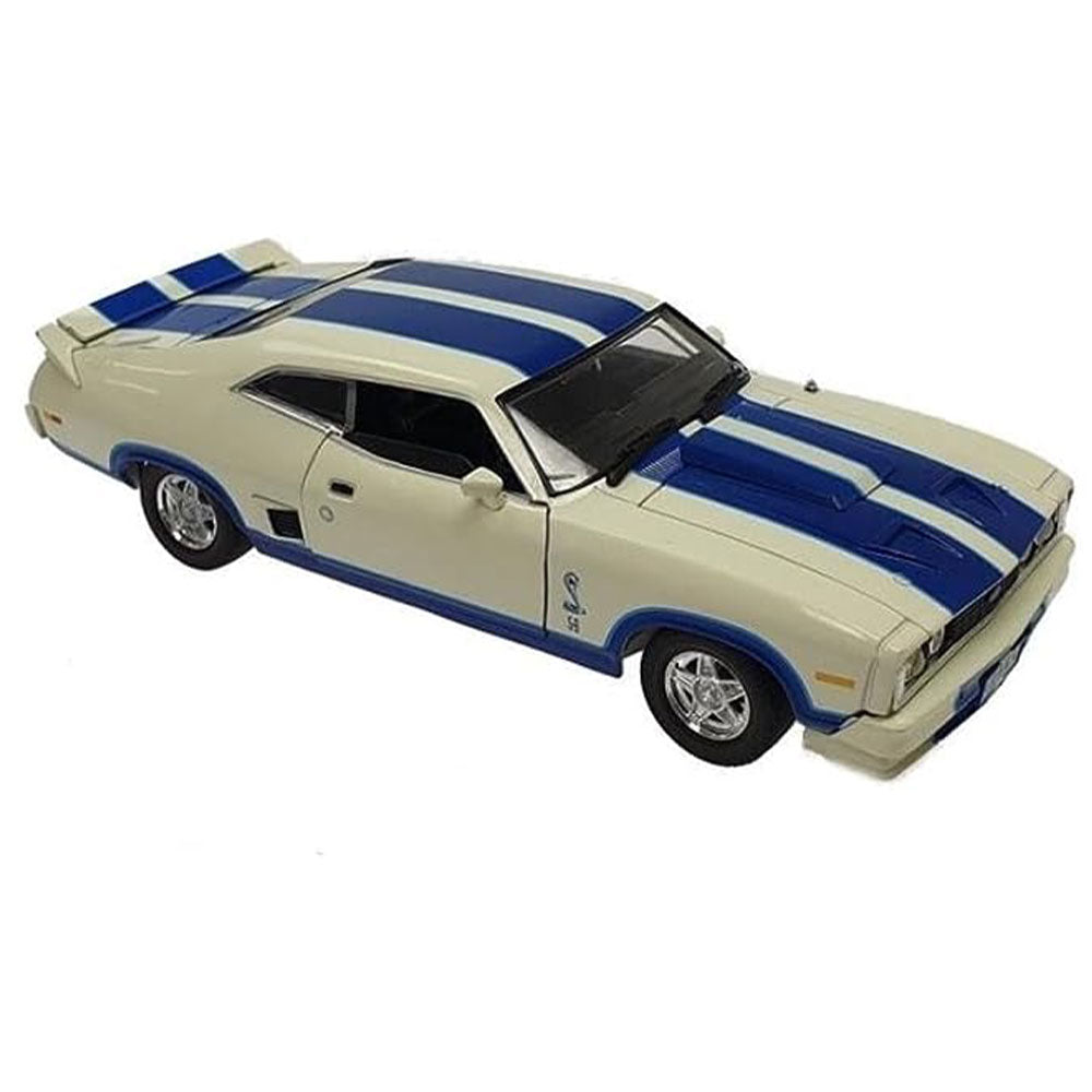 Ford Falcon con Blue Stripe 1:32 Model Car (White)