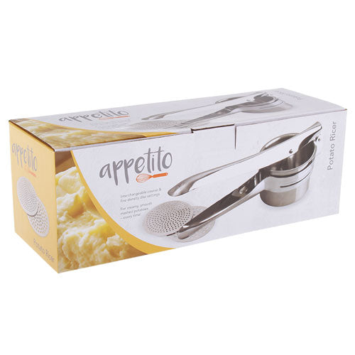 Appetito Stainless Steel & Chrome Potato Ricer