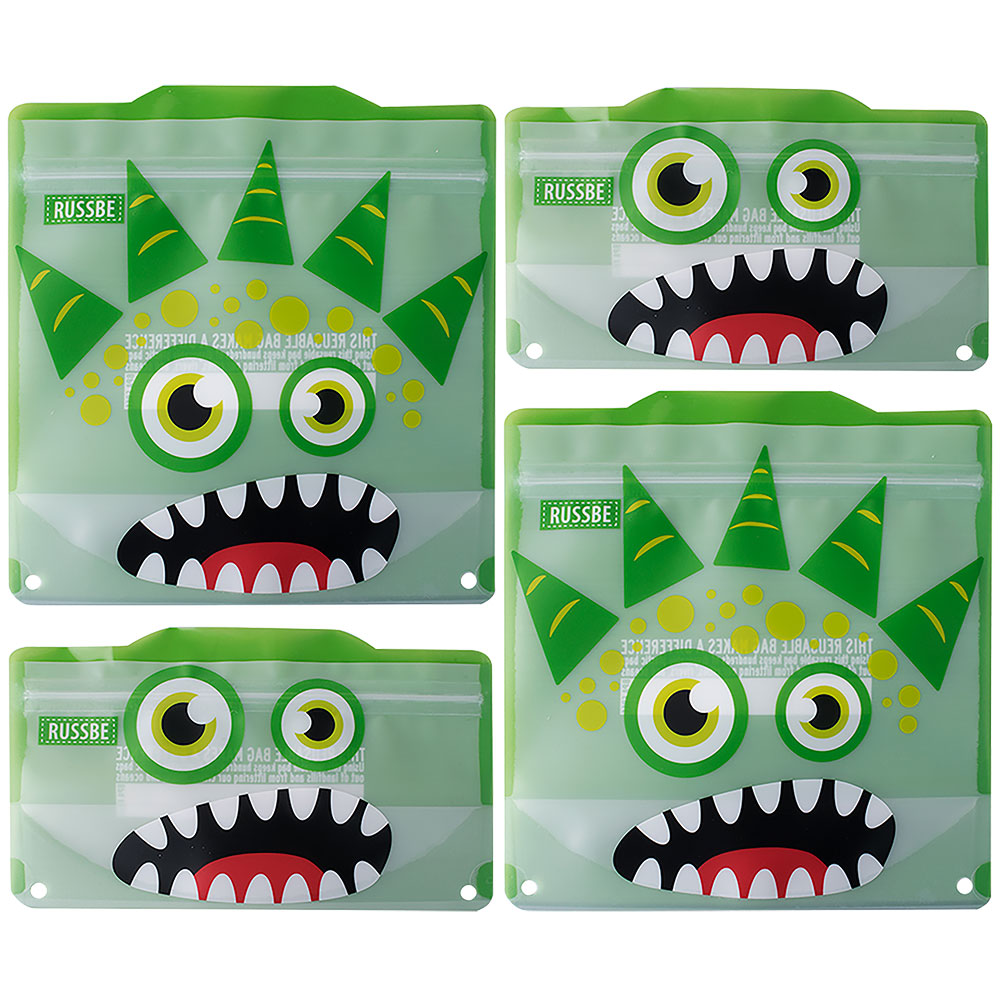 Russbe Monster Snack/Sandwich Borse 4pcs