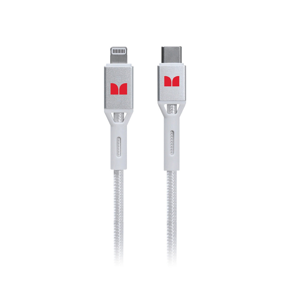 Monster Lightning till USB-C flätad kabel 1.2m