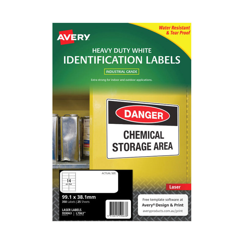 Avery Heavy Duty Laser Etyels 25pk