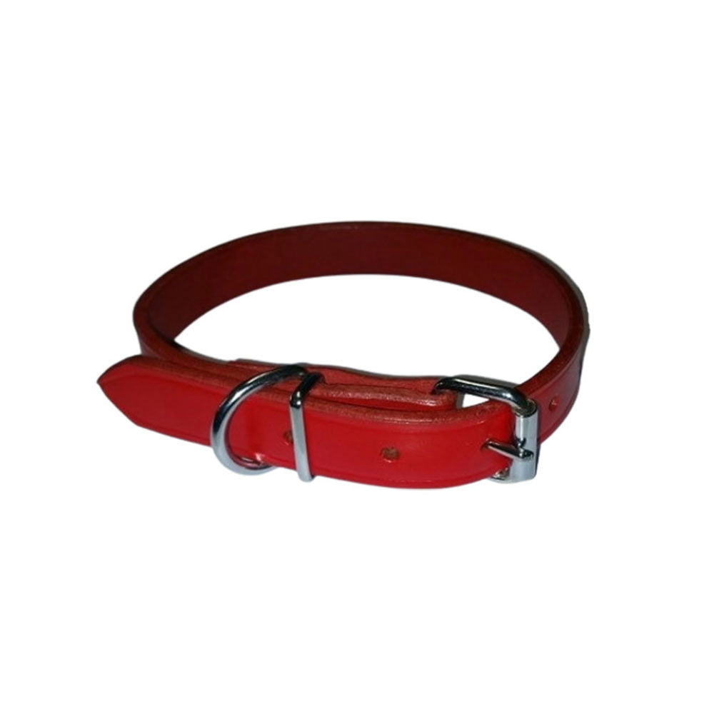 Collier nature en cuir (rouge)