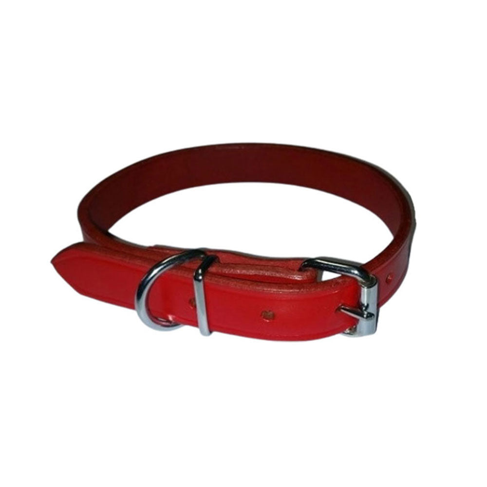 Collier nature en cuir (rouge)