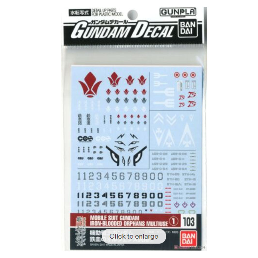 Bandai Gundam Mobile Suit Multiuse 01 Aufkleber