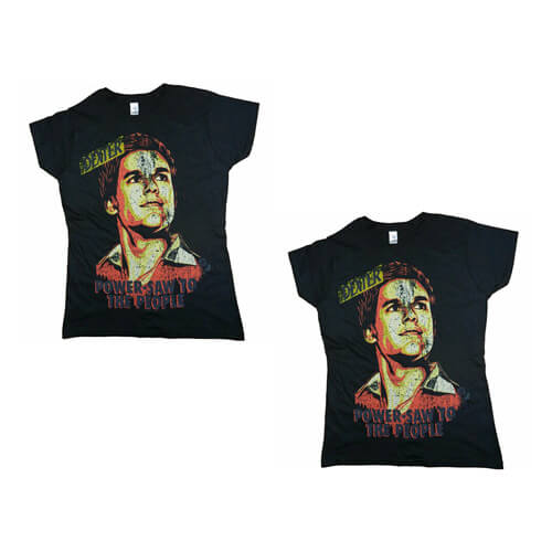 Dexter Power-Saw Black Female T-Shirt