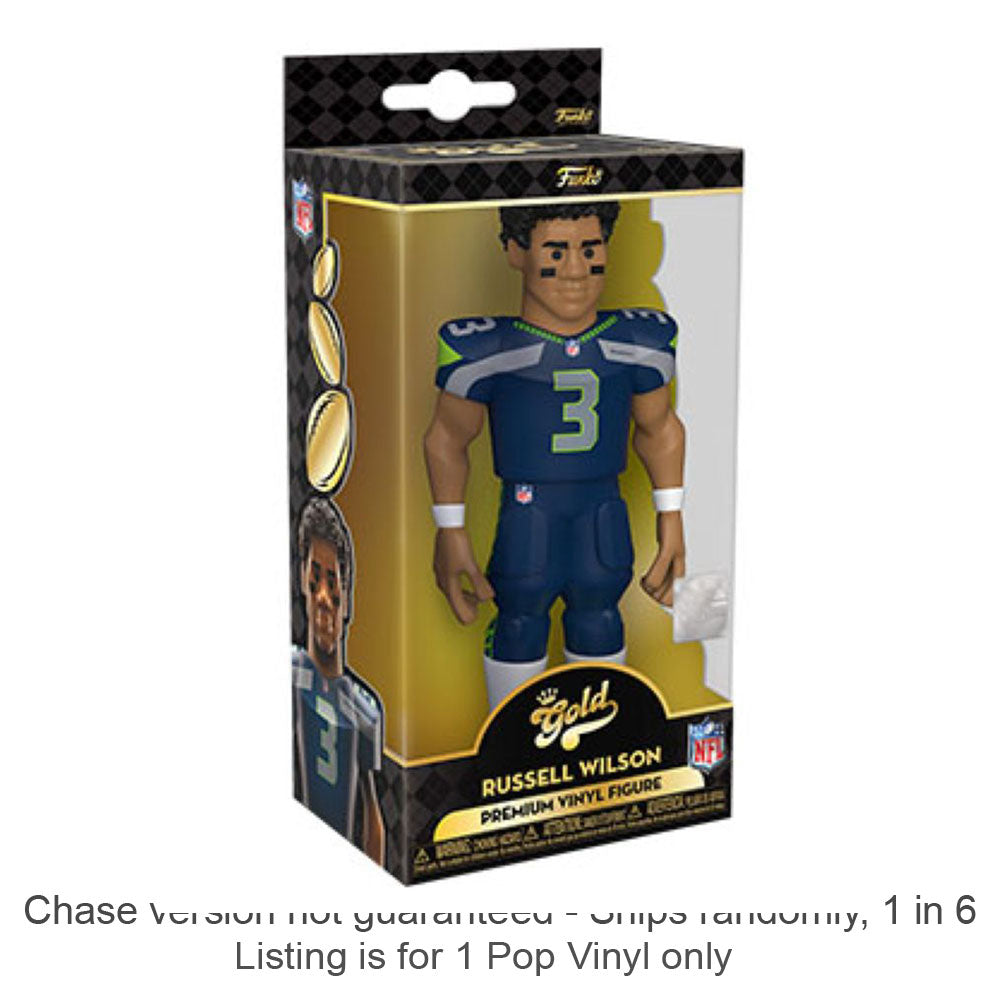 NFL Russel Wilson Vinyl Gold Chase Ships 1 i 6