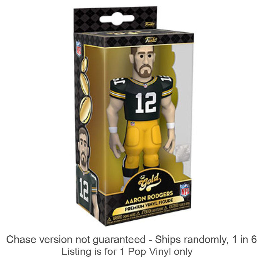 NFL Packers Aaron Rodgers 5" Vinyl Gold Chase Ships 1 in 6