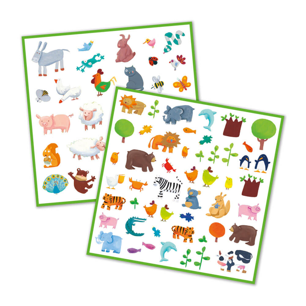 DJECO -stickers Set 160pcs ingesteld