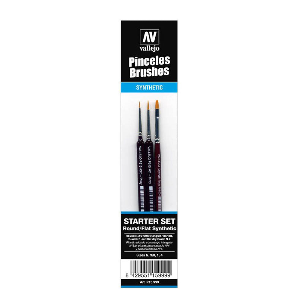 Vallejo Brushes Precision Starter Set I 3pcs