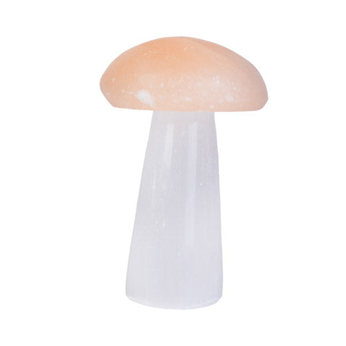 Selenite Mushroom Crystal Wellness Stone