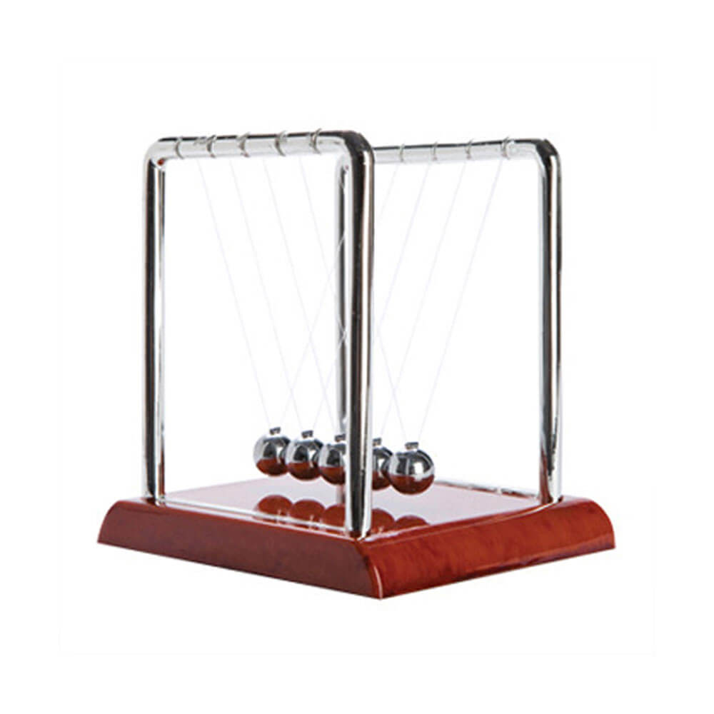 Newton's Cradle w/ Wood Look Base