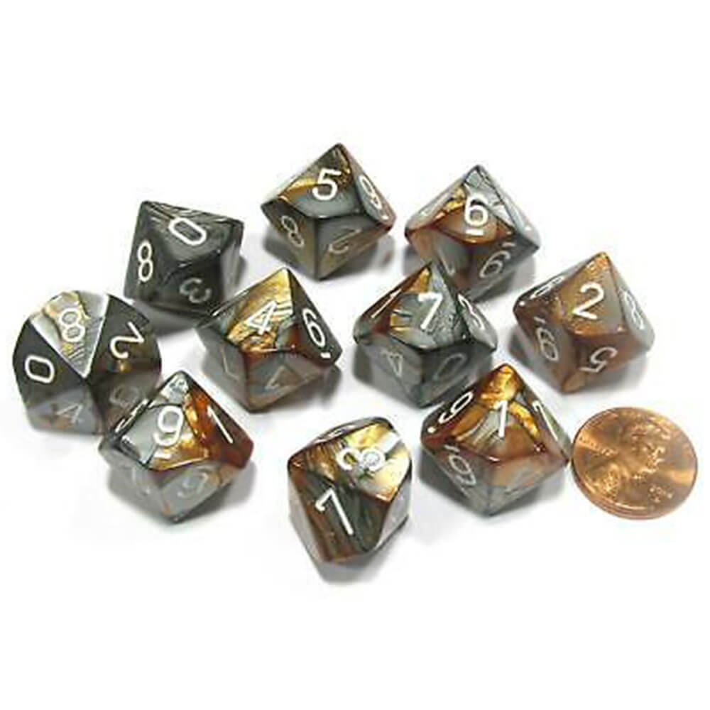 Chessex D10 Polyedral 10-Die Gemini Set