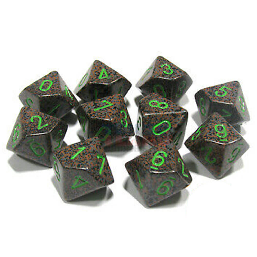 Chessex D10 Polyhedral 10-Die Speckledセット