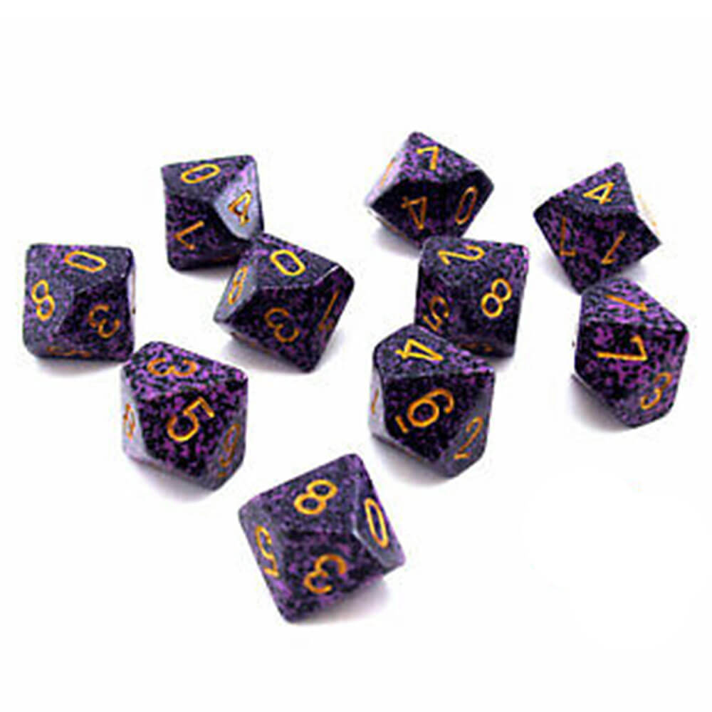 Chessex D10 Polyhedral 10-Die Speckledセット