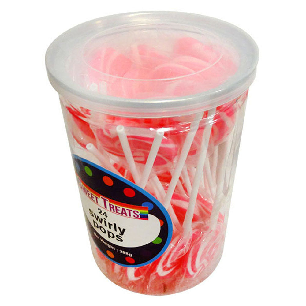 Zoete traktaties kleine swirly pops 4 cm (24x12g)