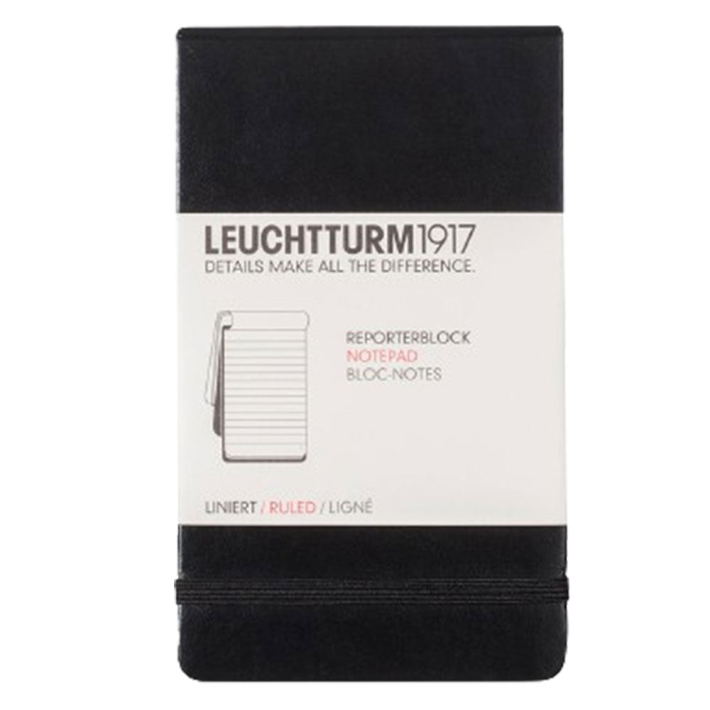 Reporter A6 Pocket Notepad med inbunden (svart)