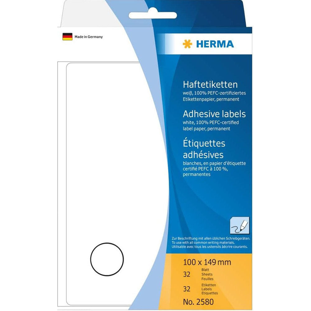 Herma Multi-Purpose Adhesive Etiketter 100mm (WHTE)