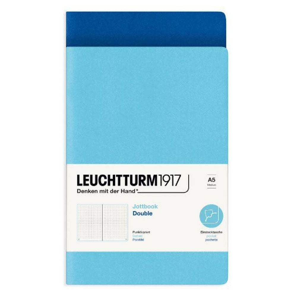 Leuchtturm Twin Pack Jottbook prikket A5