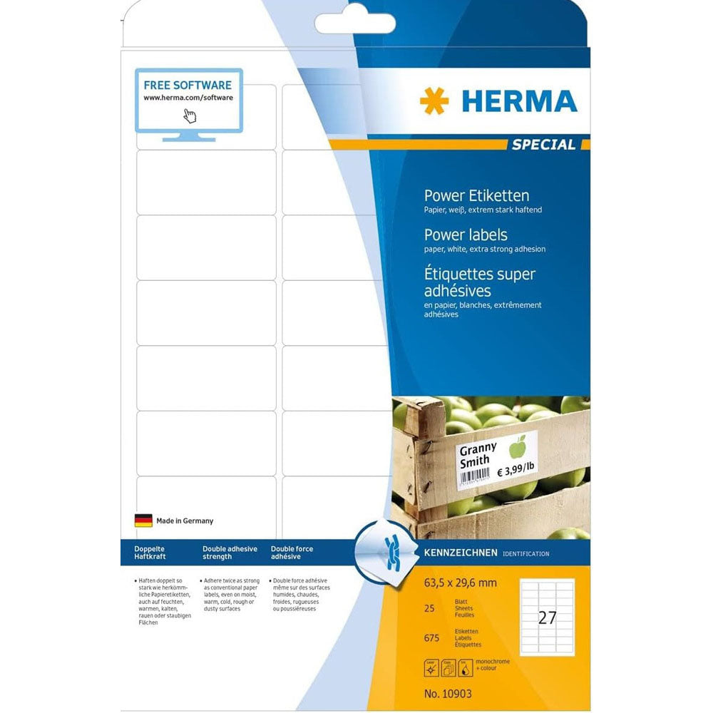 Herma Power Etiketter A4 25 st