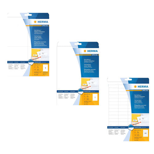 Herma Opaque Correction Labels A4 25pc White