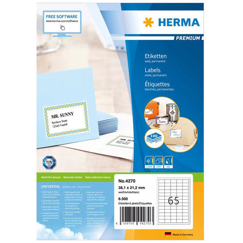 Herma Premium Labels A4 210mm 100pc