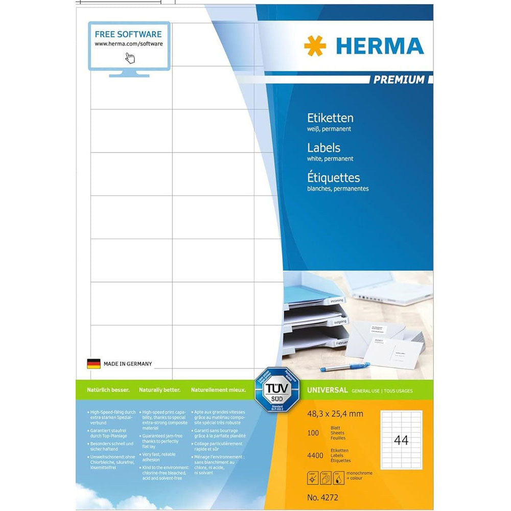 HERMA Premium mærker A4 25,4 mm 100pc