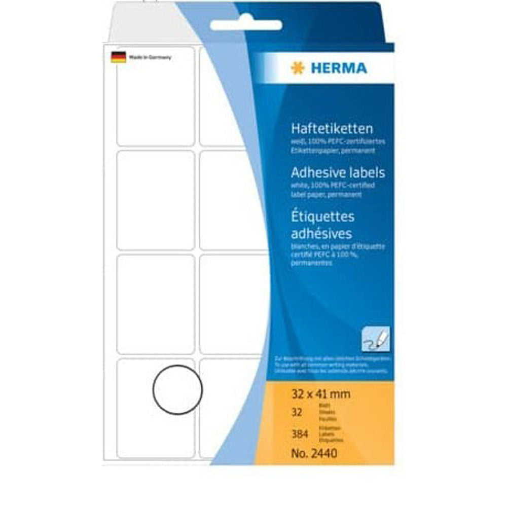 Herma Multi-Purpose Adhesive Labels 32mm (hvid)