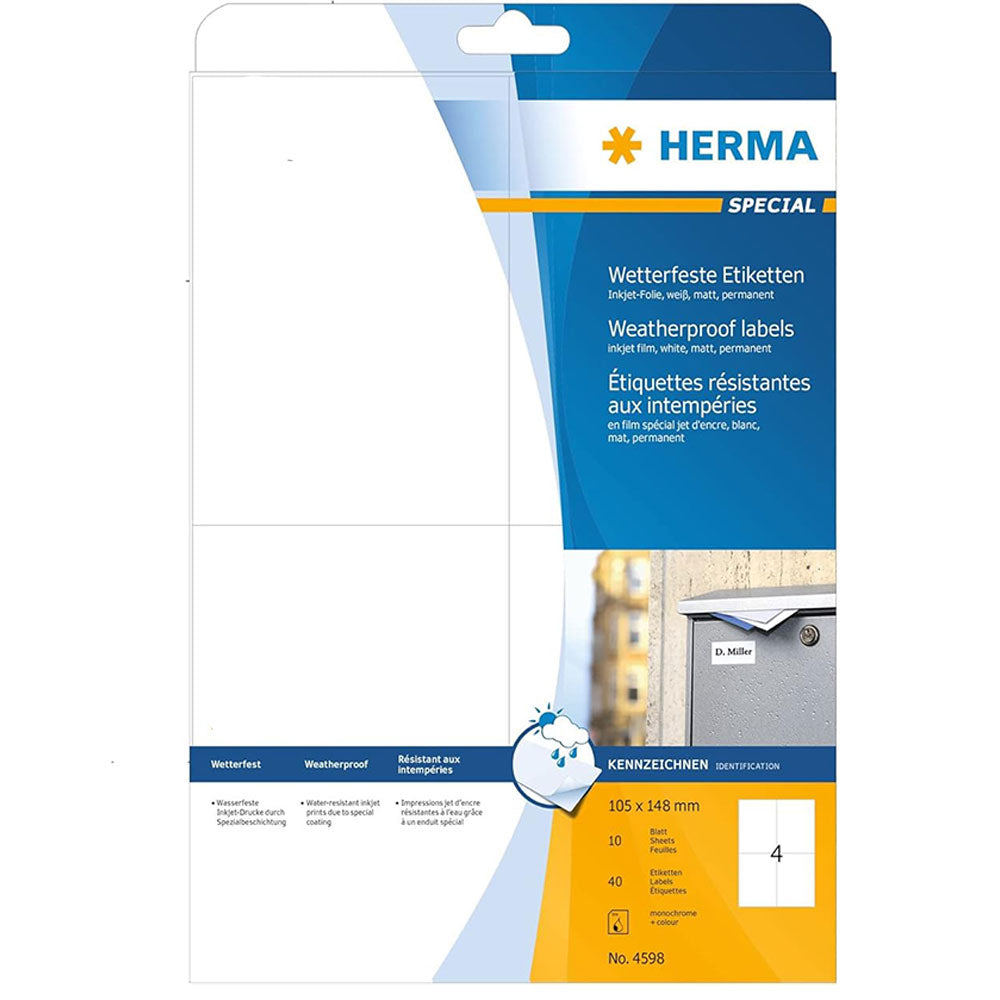 Herma Weatherproof Inkjet Etykiety A4 10pc