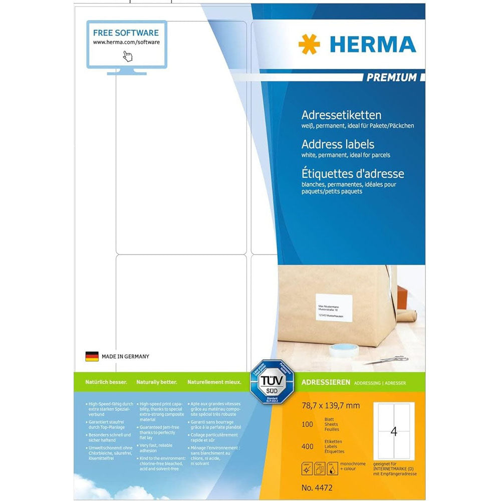 Herma PremiumアドレスラベルA4 100pc