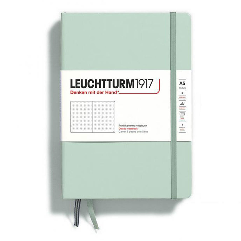 Leuchtturm inbunden prickad anteckningsbok A5 (grön)