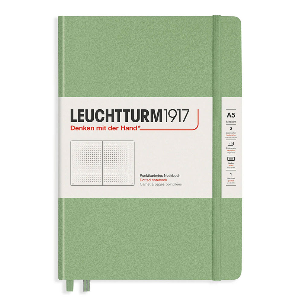 Leuchtturm Hardcover prikket notebook A5 (grøn)