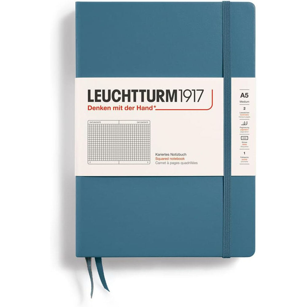 Leuchtturm Hardcover Squared Notebook A5 (Blue)