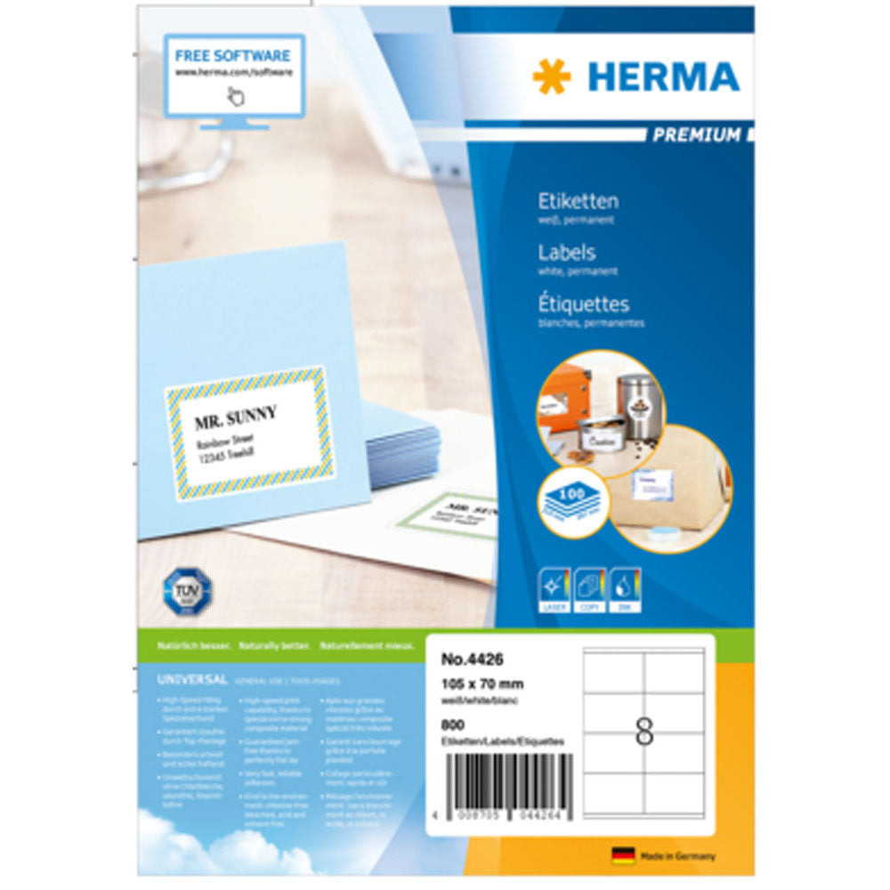 Herma Premium Labels A4 105mm 100pc