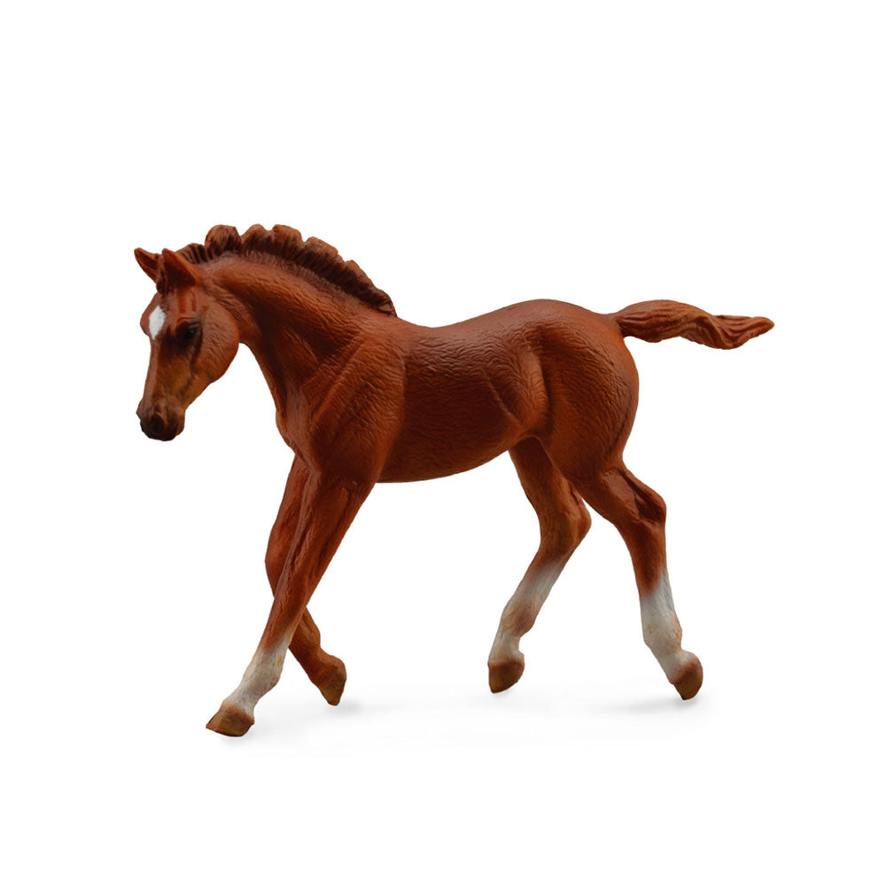 Collecta Thoroughbred veulen kastanje (medium)