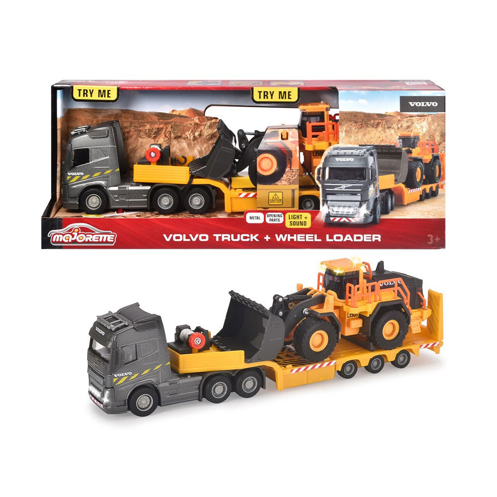 Majorette Volvo FH16 Truck with L350H Wheel Loader