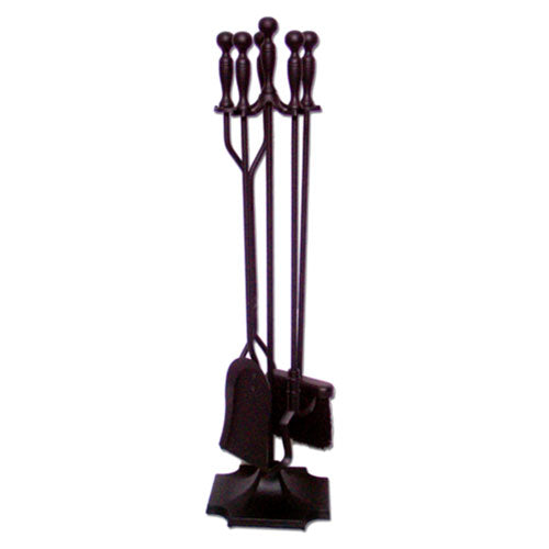 4 Piece Black Fire Tool Set