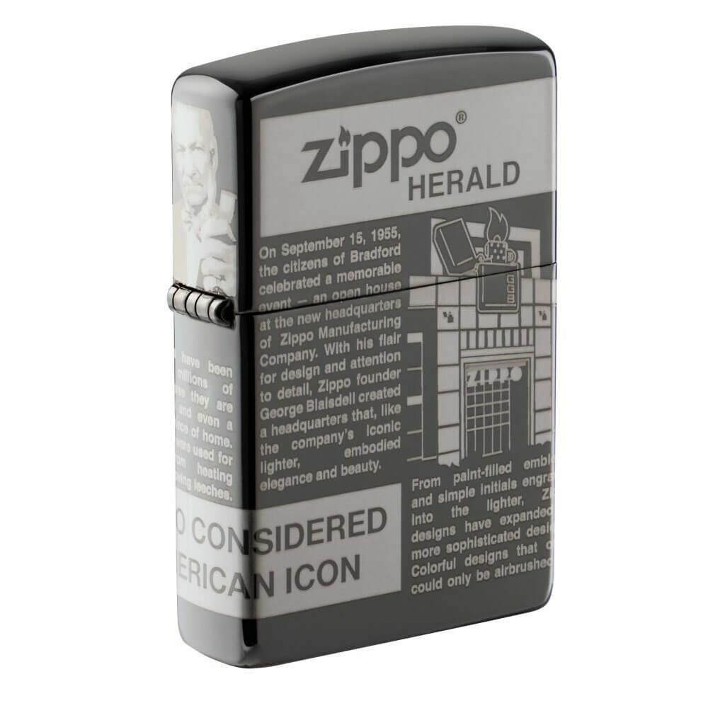 Zippo Black Ice Design lettere